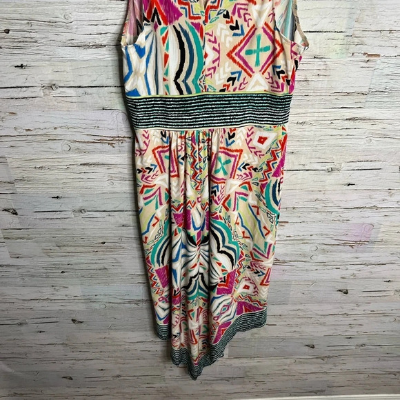 15. Dex Aztec blue tan dress  size medium - Picture 7 of 8